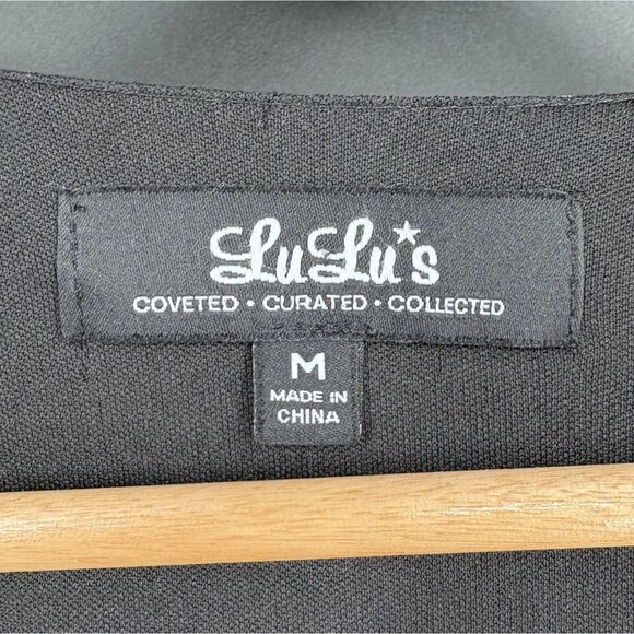 LuLu's Women's Floral Maxi Dress M Black Pink Fairy Whimsigoth Wedding Guest - Picture 3 of 13